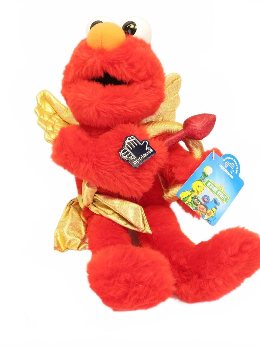 Vintage 1997 Sesame Street Cupid Elmo Plush Toy Doll Applause NWT 13"